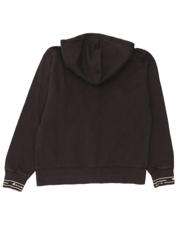 Champion Pull à capuche zippé graphique pour femme UK 18 XL Noir Coton