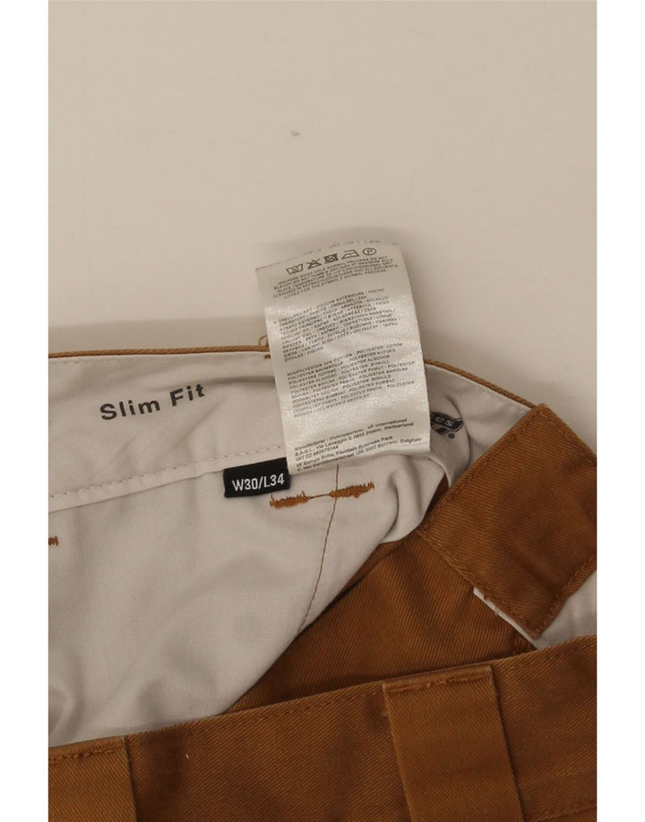 Dickies Pantalon Chino Coupe Slim Homme W32 L32 Marron Polyester