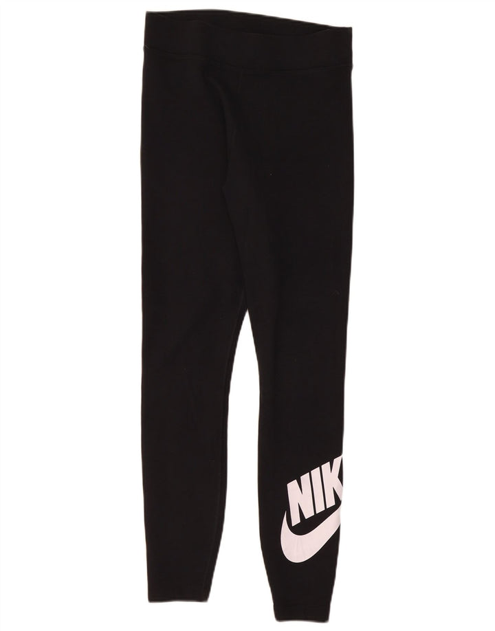 Nike Leggings graphiques pour femmes UK 12 coton noir moyen