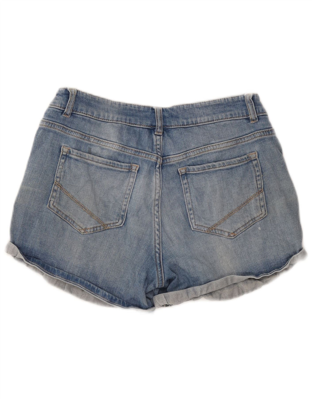 OASIS Short en jean pour femme UK 12 Medium W32 Bleu Coton