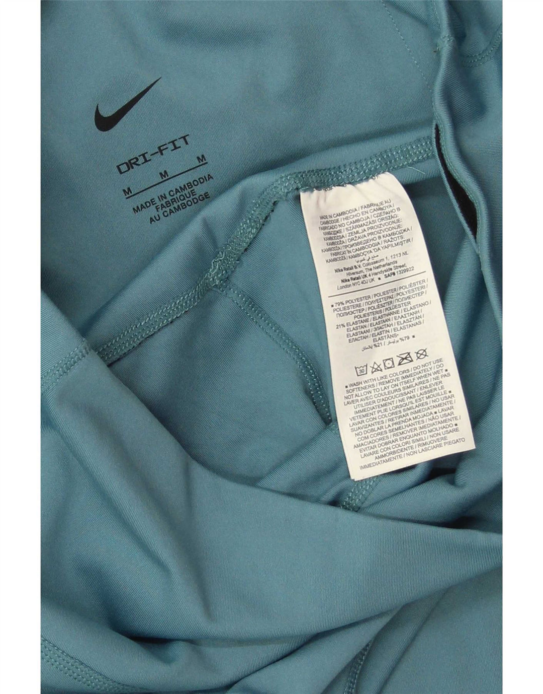 Legging Nike Dri Fit pour femme UK 12 Bleu moyen Polyester