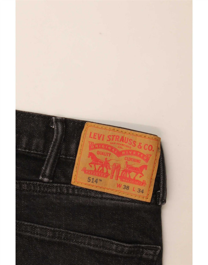Levi's Jean Droit 514 Homme Noir W38 L34 Coton