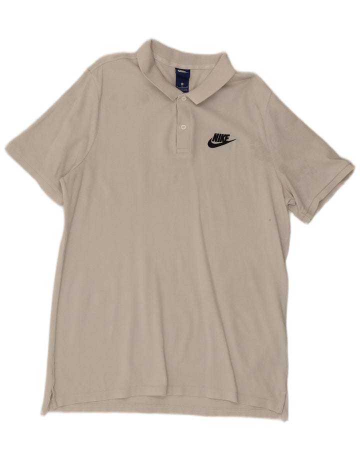 NIKE Polo Homme XL Blanc Coton