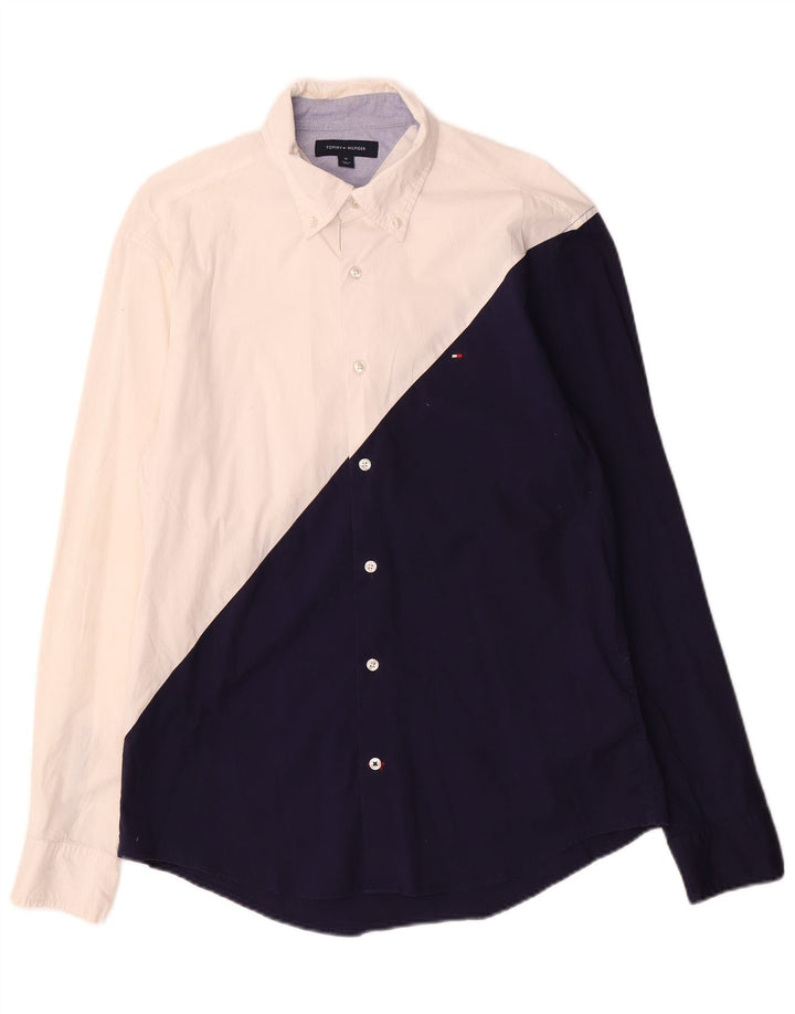 Tommy Hilfiger Chemise Homme Blanc Moyen Colourblock