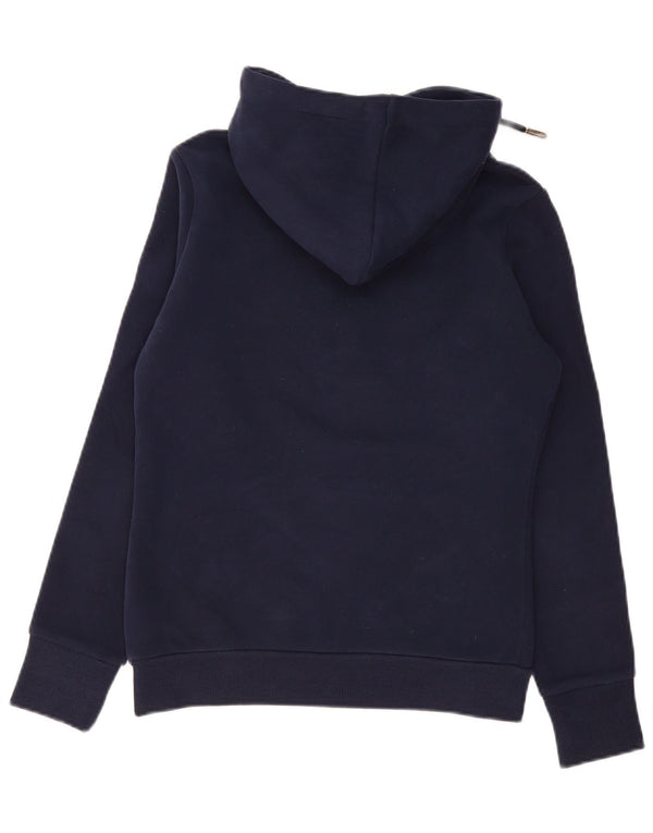 SUPERDRY Pull à capuche graphique pour femme UK 10 Small Bleu marine Coton