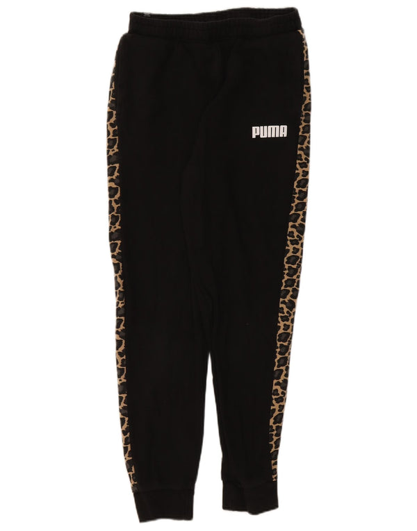Puma Pantalon de survêtement graphique pour femme, jogging UK 6 XS, imprimé animal noir