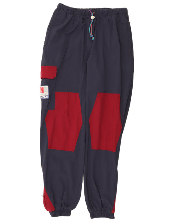 Pantalon de survêtement vintage pour homme Joggers IT 48 Medium Navy Blue Colourblock