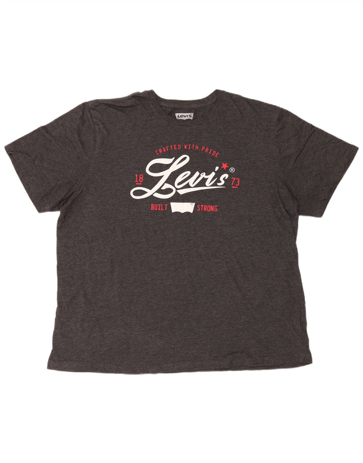 Levi's T-Shirt Graphique Homme 2XL Gris Coton