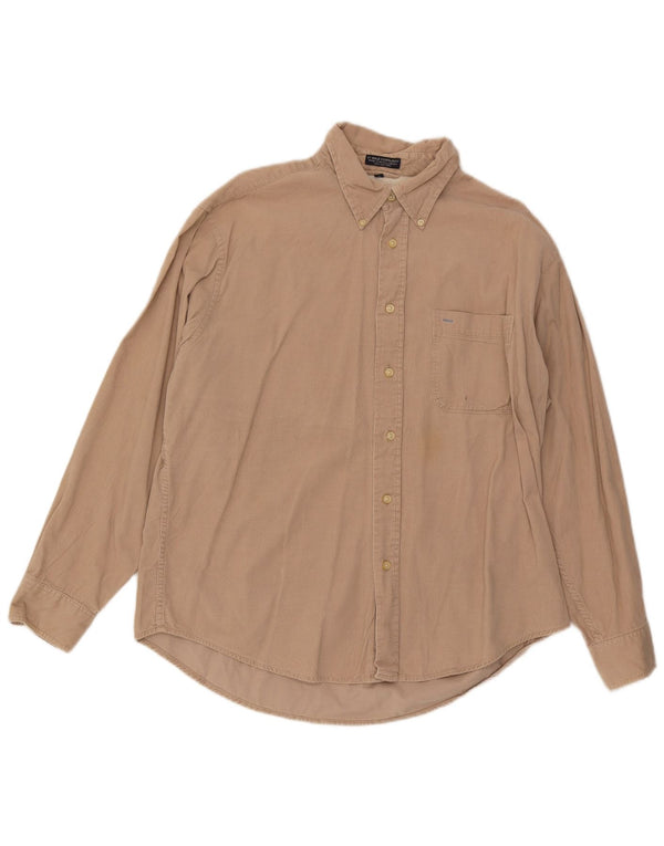 Izod Chemise En Velours Côtelé Homme Grand Coton Beige