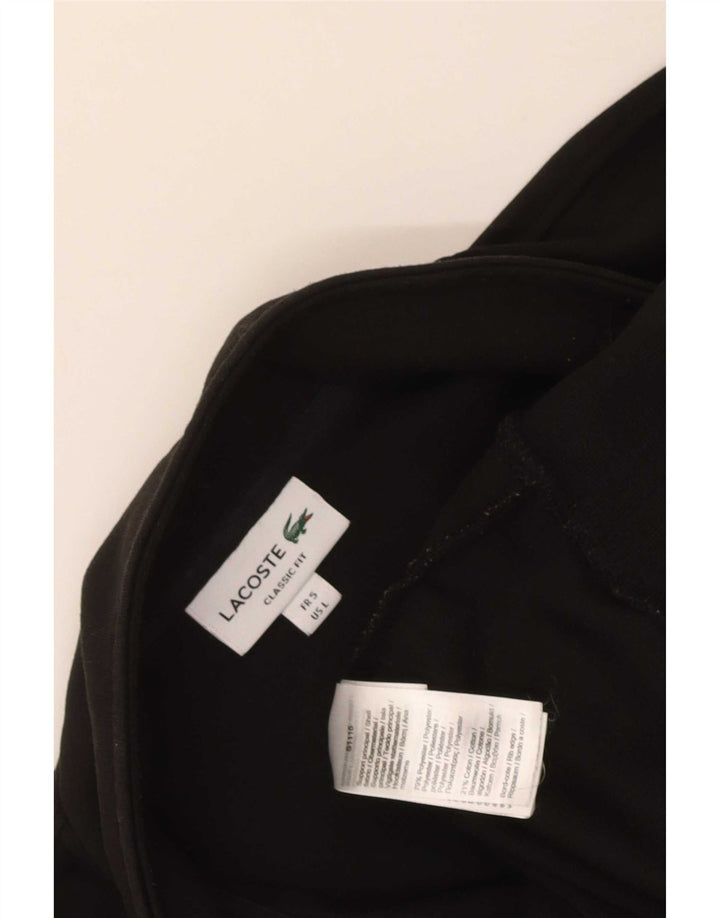 Lacoste Mens Classic Fit Zip Neck Sweatshirt Jumper Taille 5 Grand Noir