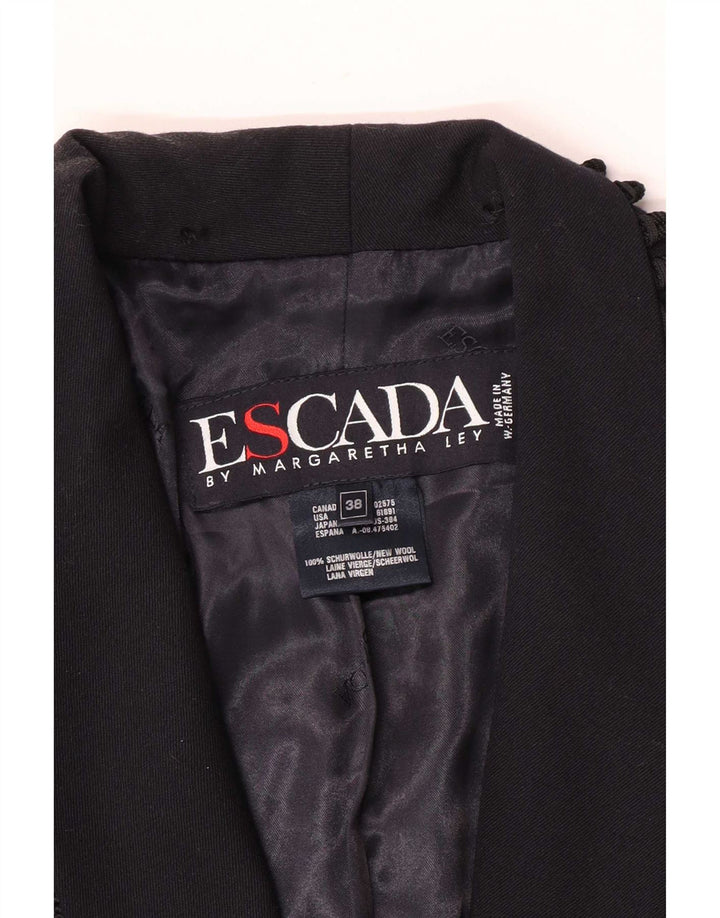 Escada Womens by Margaretha Ley Blazer Jacket EU 38 Bleu marine moyen