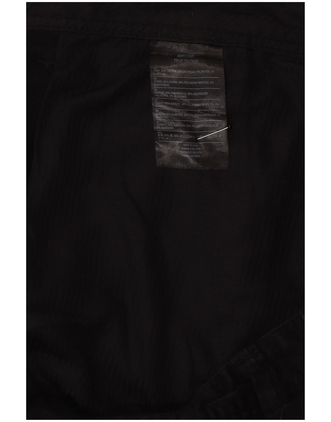 Volcom Short Chino Homme W40 XL Noir Coton