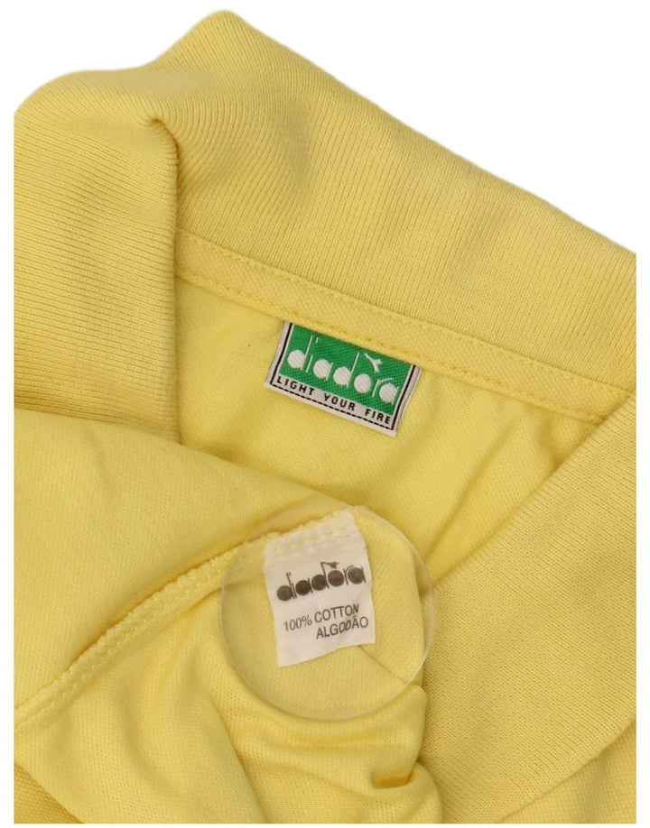 Diadora Polo Homme Jaune Moyen Coton