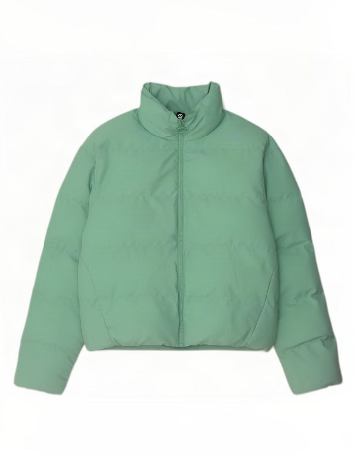 Gymshark Veste matelassée surdimensionnée pour femme UK 14 Medium Turquoise Polyester
