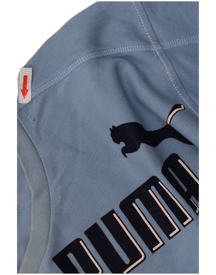 PUMA Haut graphique à manches longues pour homme XL en coton bleu