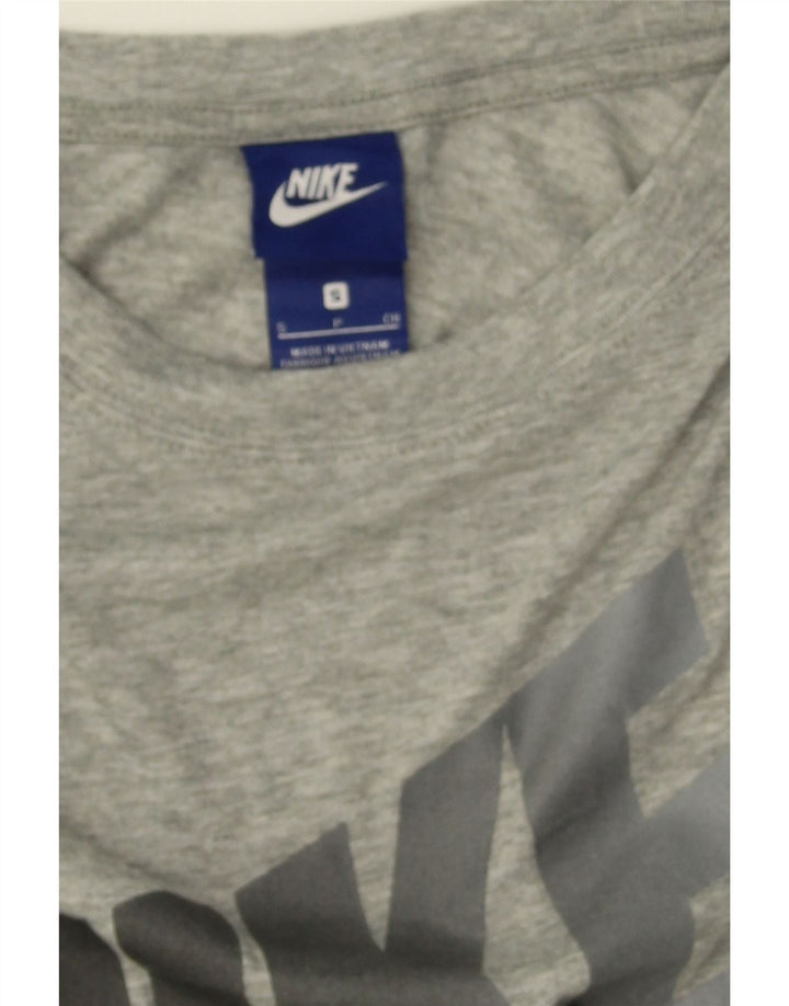 NIKE Mens Graphic T-Shirt Top Small Grey Polyester Vintage Nike and Second-Hand Nike from Messina Hembry 