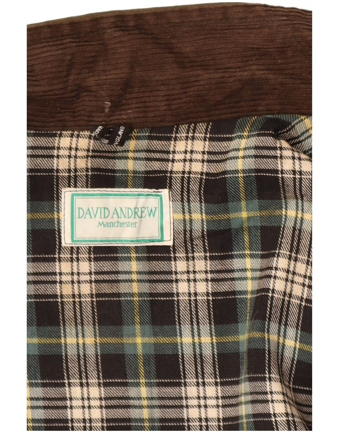 DAVID ANDREW Gilet Manchester en coton ciré pour homme UK 40 Large Kaki Coton