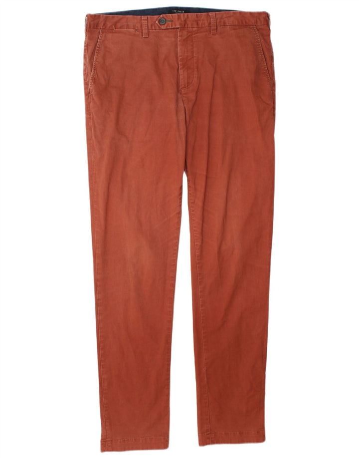 Ted Baker Pantalon Chino Slim Homme W34 L33 Marron Coton