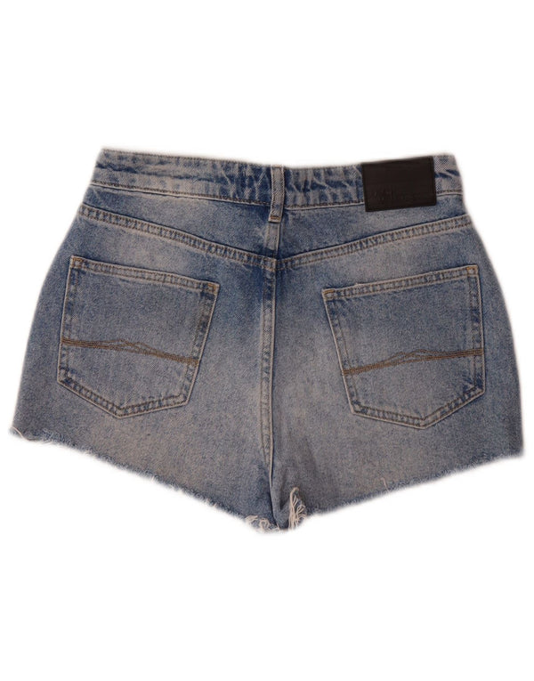 Jack Wills Short en jean Salcombe taille haute pour femme UK 8 Small W28 Bleu