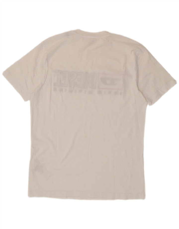Diesel T-Shirt Graphique Homme Top XL Coton Blanc
