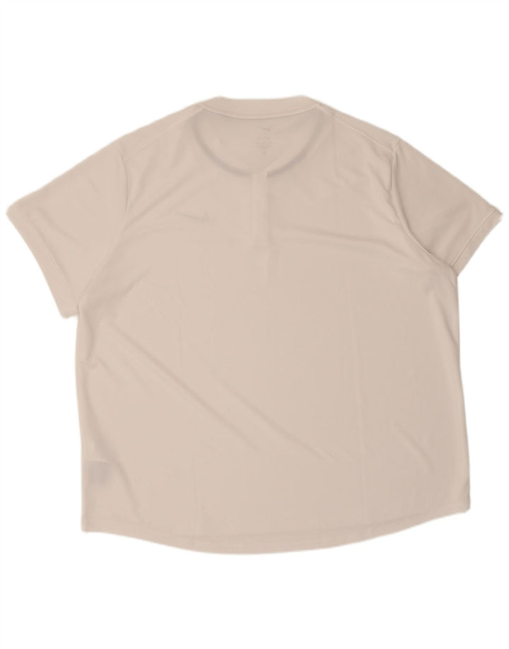 Nike Hommes Dri Fit T-Shirt Haut 2XL Blanc Polyester