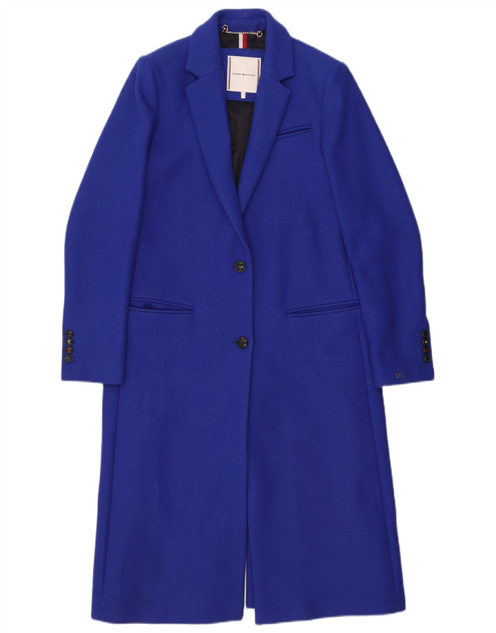Tommy Hilfiger Manteau pour femme UK 10 Petite laine bleue