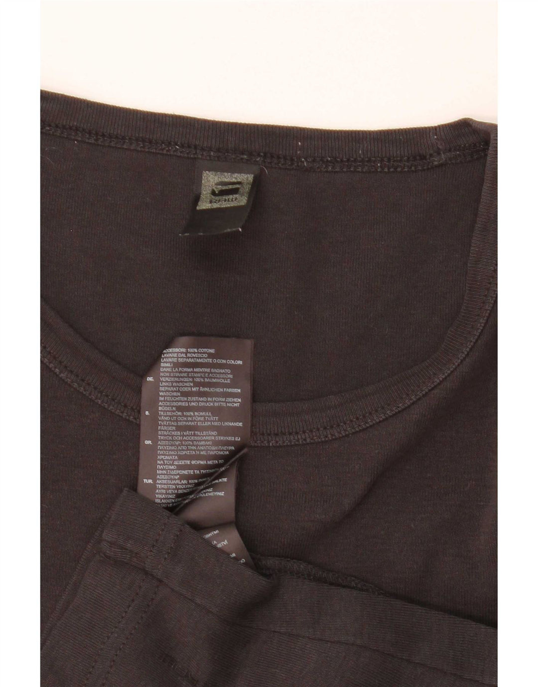 G-Star Homme Top Manches Longues Coton Noir Moyen