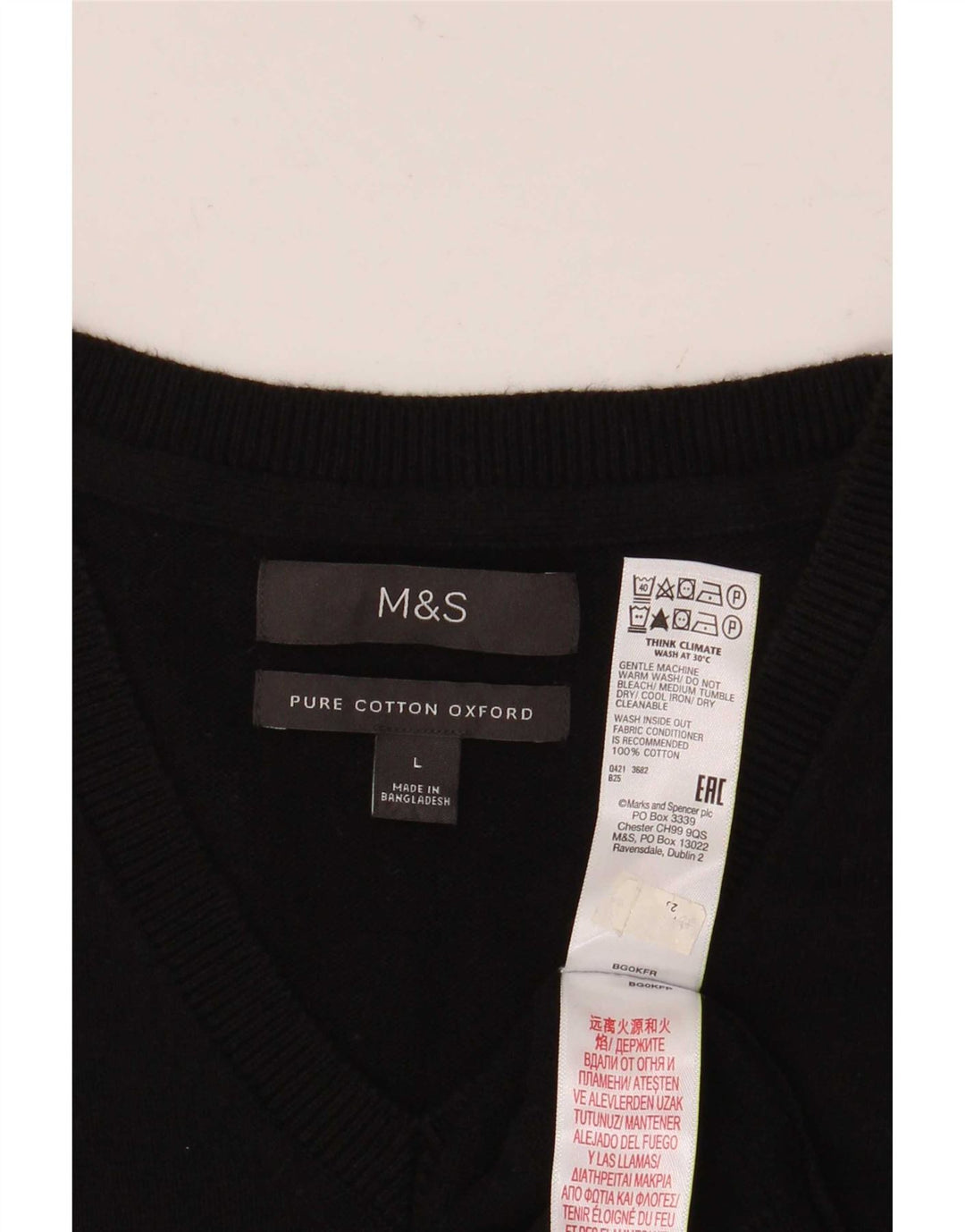 Marks & Spencer Débardeur pour homme en coton noir Taille L