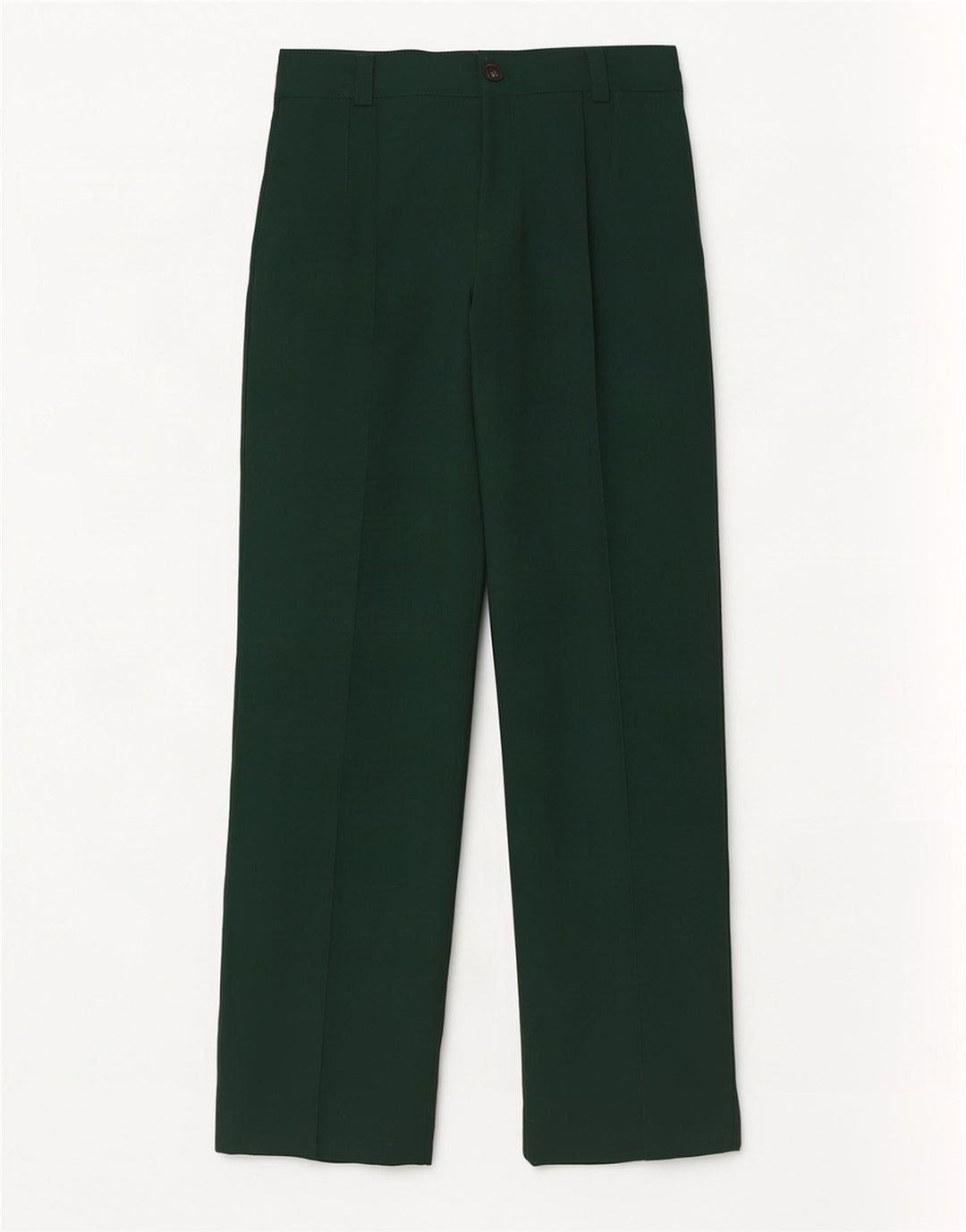 Pantalon décontracté droit Zara Femme Moyen W28 L32 Vert Polyester