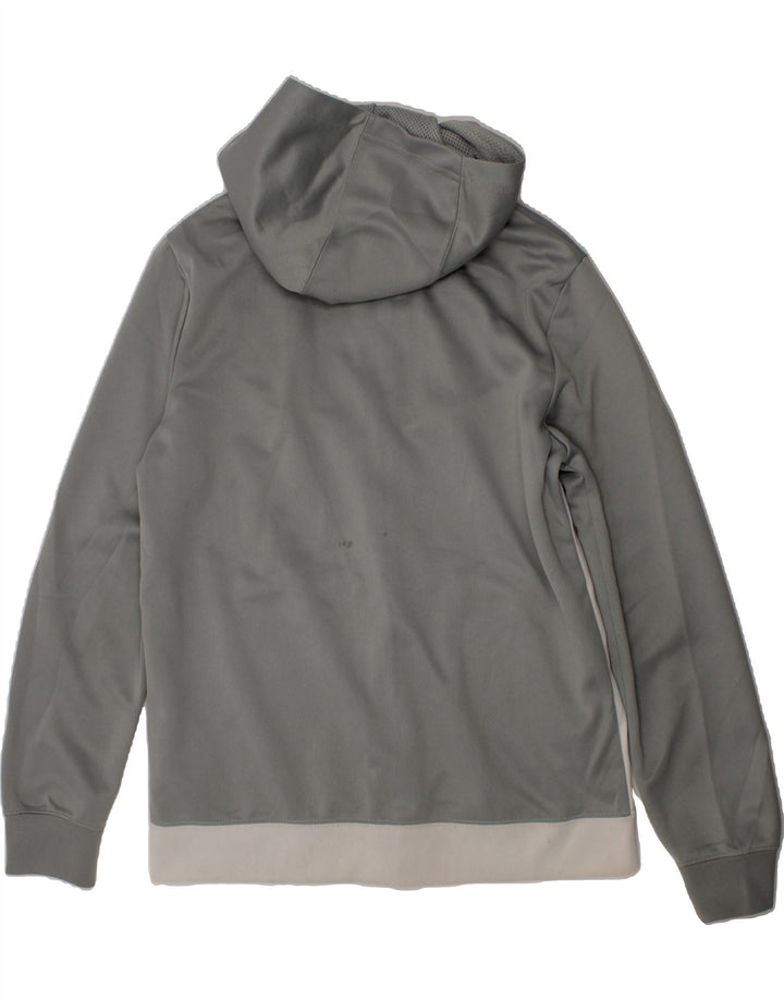 NIKE Boys Zip Hoodie Sweater 12-13 Years Large  Grey Colourblock Polyester Vintage Nike and Second-Hand Nike from Messina Hembry 