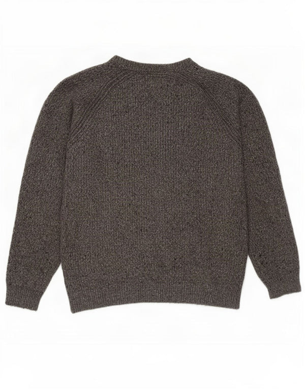 Marks & Spencer Pull col bateau pour femme UK 16 Large Gris Moucheté