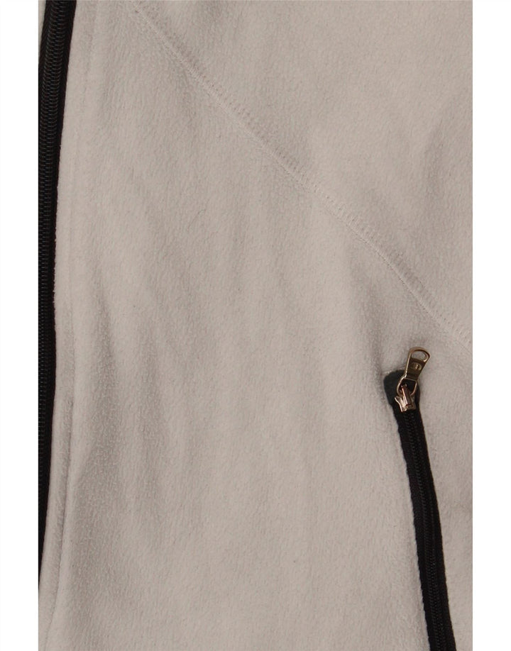 Champion Veste polaire graphique pour femme UK 10 Small Blanc Polyester
