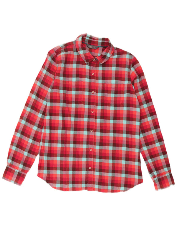 The North Face Chemise en flanelle pour femme UK 16 Grand coton à carreaux rouges