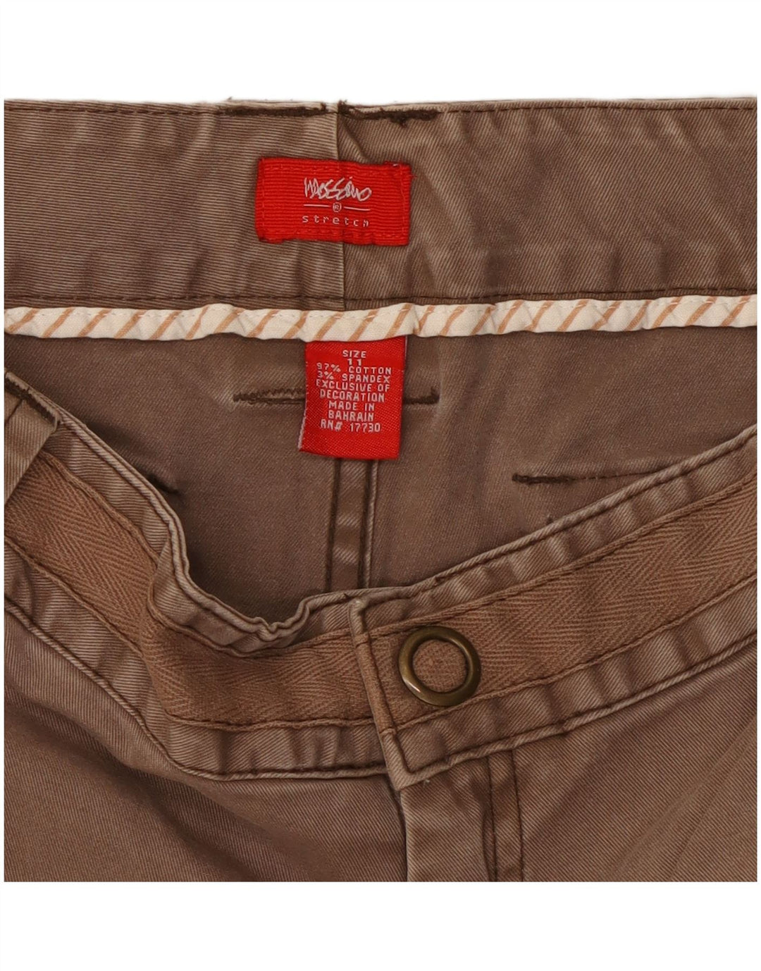 MOSSIMO Pantalon décontracté bootcut pour femme US 11 Large W32 L31 Coton marron