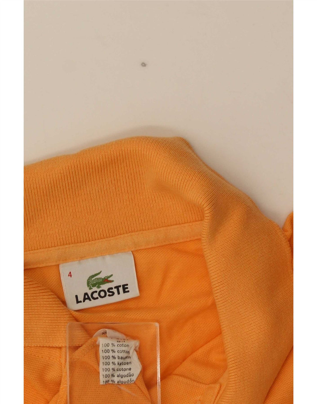 Lacoste Polo Homme Taille 4 Coton Orange Moyen