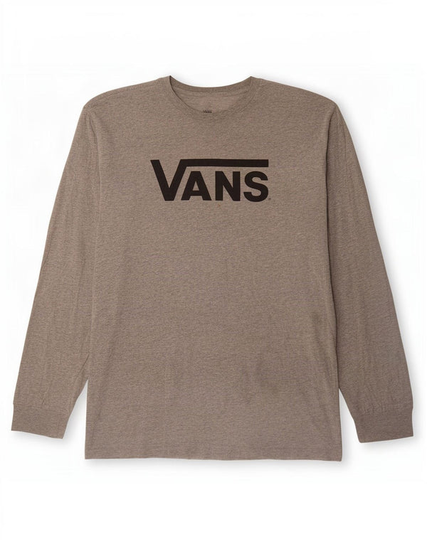 Vans Haut graphique coupe classique à manches longues pour homme en coton moucheté gris grand