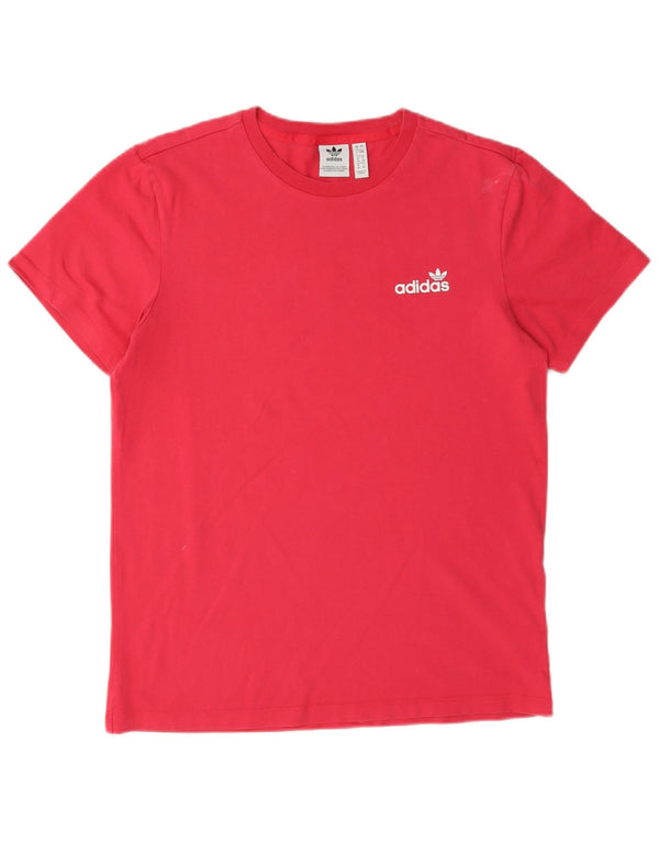 Adidas Womens Graphic T-Shirt Top UK 8 Petit Rose Coton