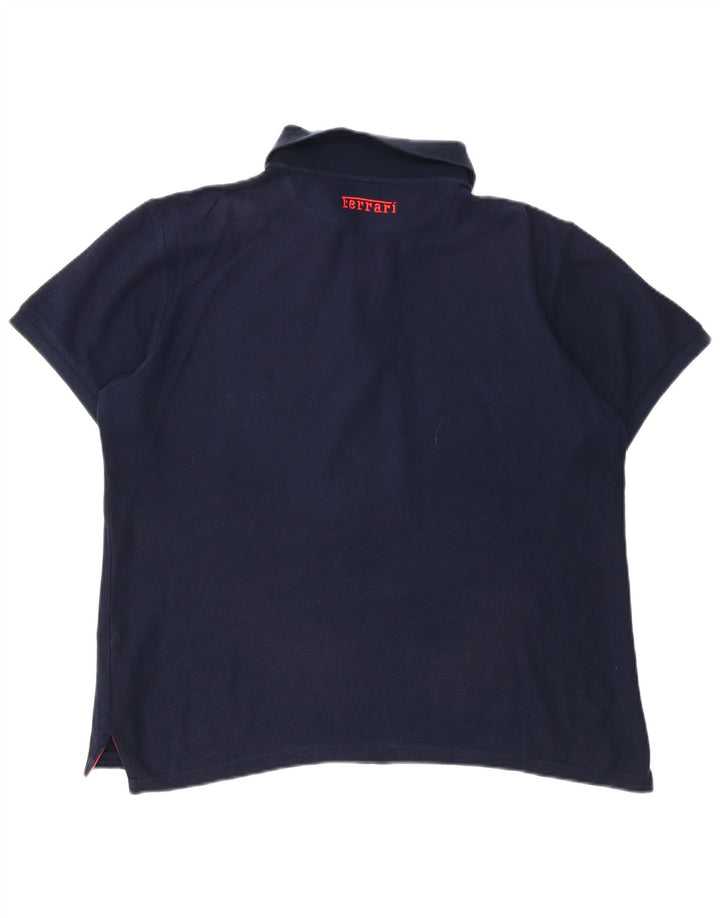 Polo Homme Ferrari Coton Bleu Marine Moyen