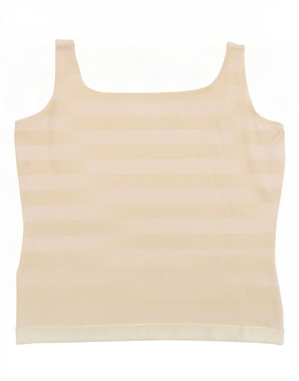 Marina Yachting Womens Crop Cami Top UK 18 XL Jaune Rayé