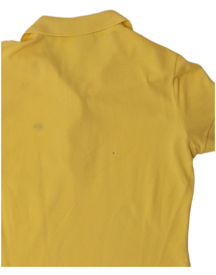 Lacoste Polo Femme Taille 38 Coton Jaune Moyen