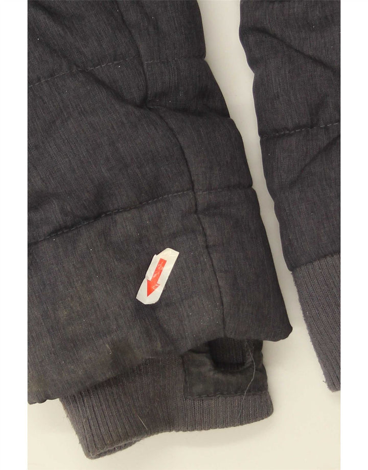 Superdry Veste matelassée à capuche pour femme UK 12 Bleu marine moyen Polyester