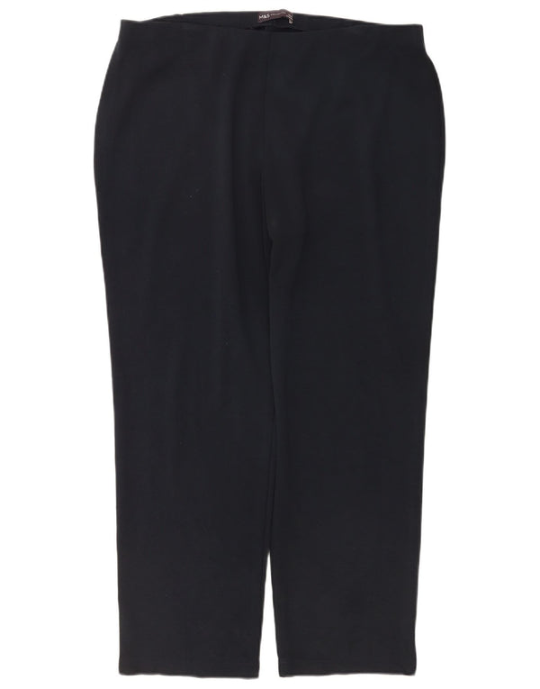 Marks & Spencer Pantalon décontracté pour femme UK 16 Large W36 L27 Bleu marine