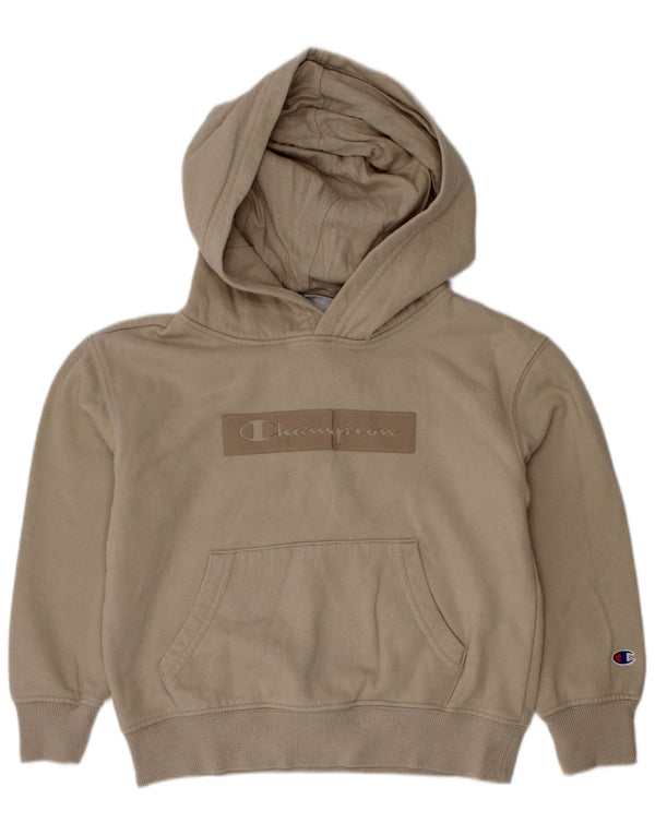 Champion Pull à capuche graphique pour garçon 3-4 ans en coton beige