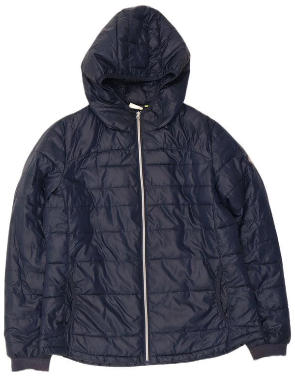 Diadora Veste matelassée à capuche pour femme UK 20 2XL Bleu marine Polyester
