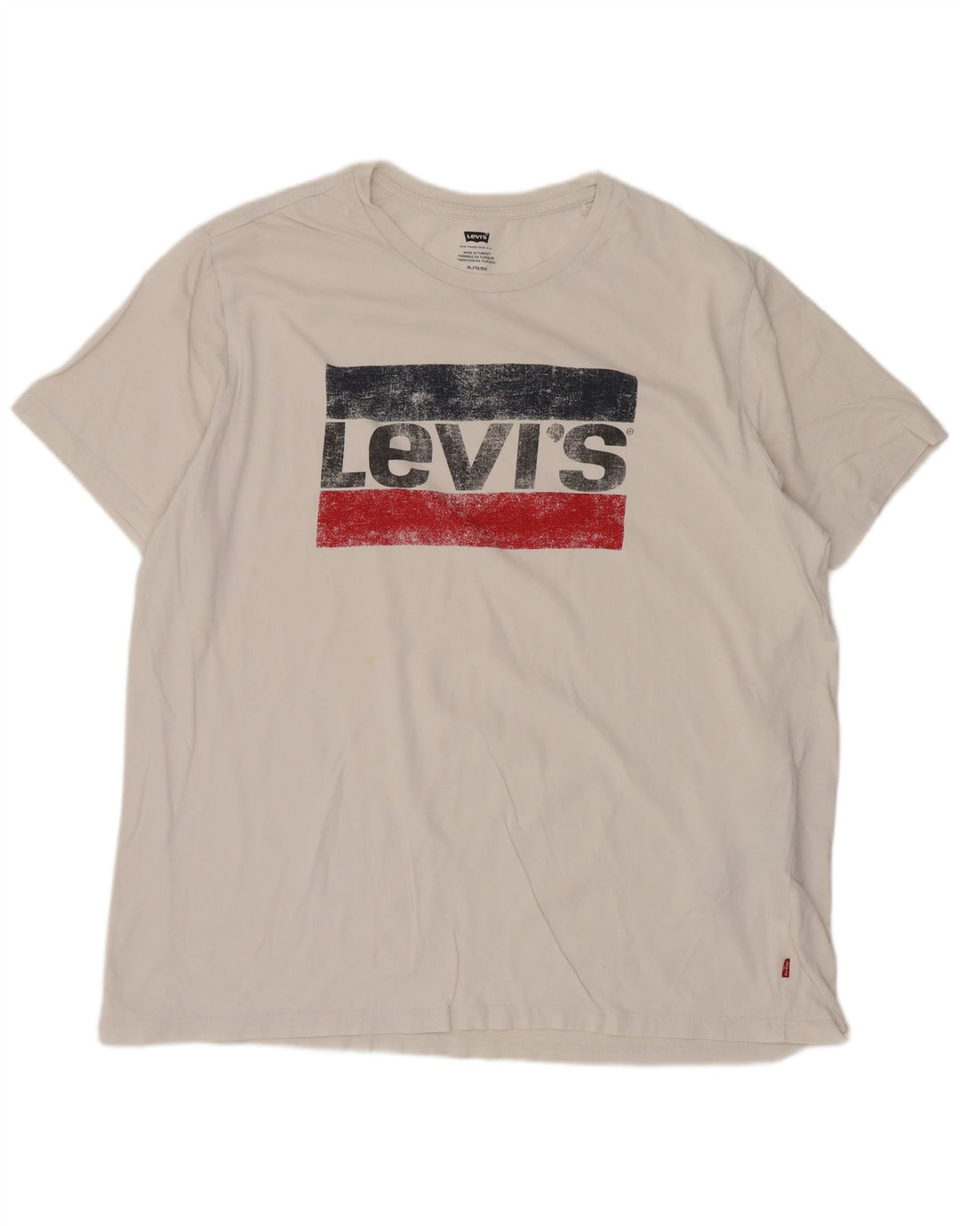 Levi's T-Shirt Graphique Top XL Homme Blanc Coton
