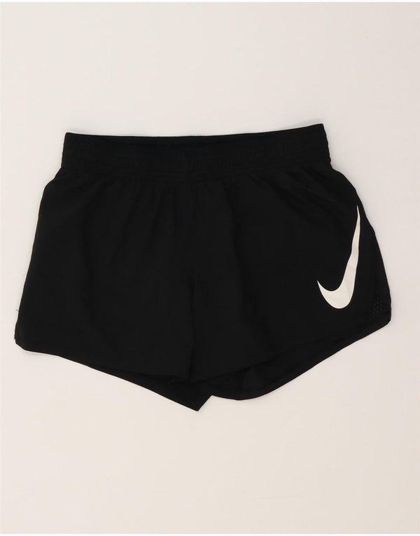 Nike Short de sport Dri Fit Graphic pour femme UK 6 XS Noir Polyester