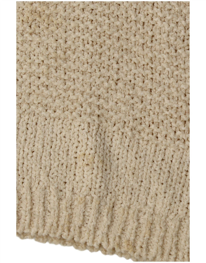 Topshop Pull surdimensionné à col roulé pour femme UK 8 Small Blanc cassé