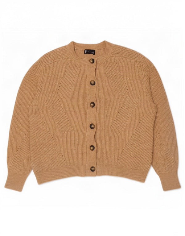 Marks & Spencer Pull Cardigan Coupe Ample pour Femme UK 16 Grand Acrylique Beige