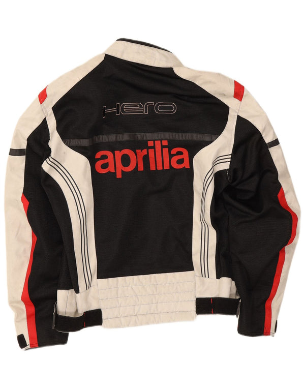 Aprilia Veste Graphic Racer pour homme UK 38 Medium Noir Colorblock Polyester