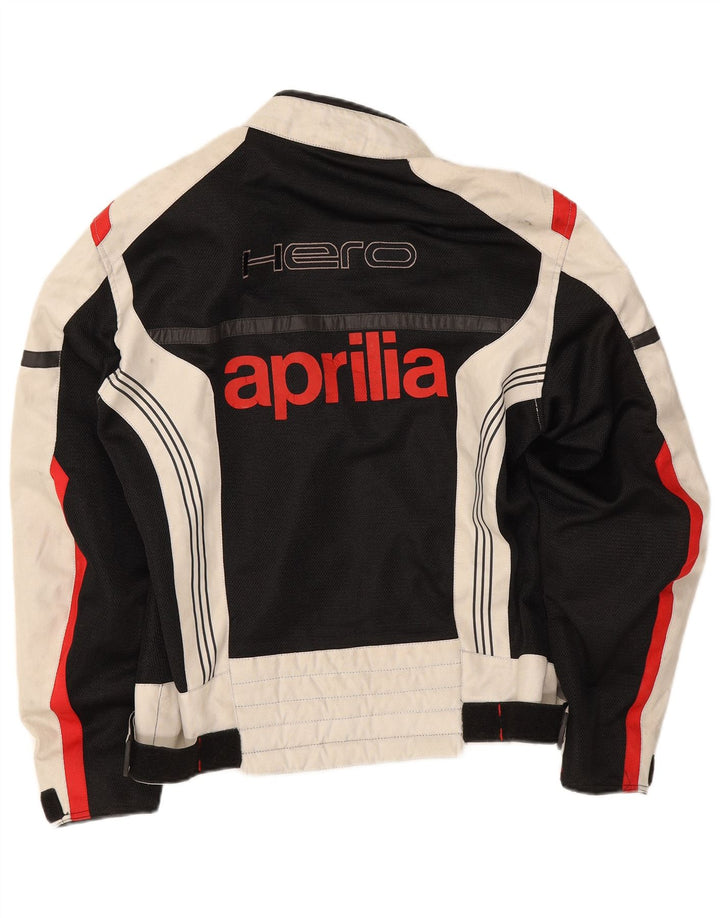 Aprilia Veste Graphic Racer pour homme UK 38 Medium Noir Colorblock Polyester